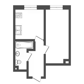 Продается 1-комн. квартира, 43,3 м²