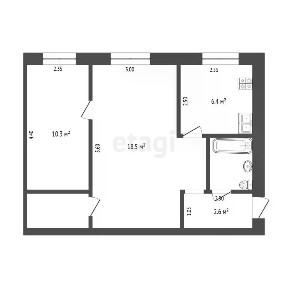 Продается 2-комн. квартира, 43,3 м²