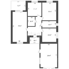 Продается 1-этажный дом, 124 м²