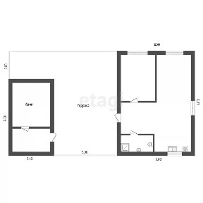 Продается 1-этажный дом, 40 м²