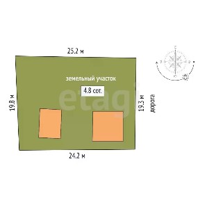 Продается 2-этажный дом, 60,3 м²