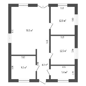 Продается 1-этажный дом, 76 м²