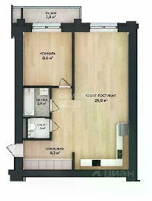 Продается 1-комн. квартира, 50,1 м²