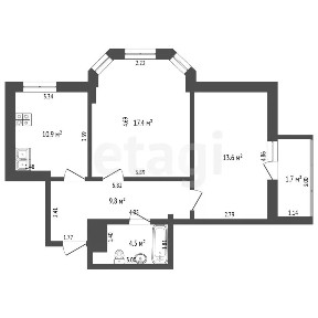 Продается 2-комн. квартира, 60 м²