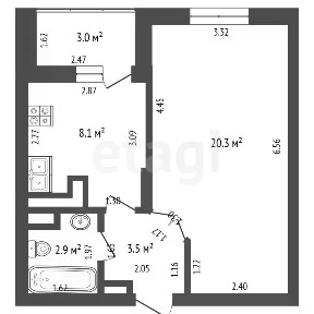 Продается 1-комн. квартира, 37,8 м²