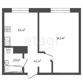 Продается 1-комн. квартира, 29,8 м²