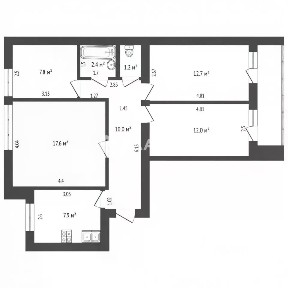 Продается 3-комн. квартира, 72 м²