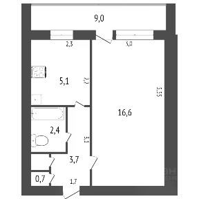 Продается 1-комн. квартира, 29,2 м²