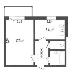 Продается 1-комн. квартира, 34,8 м²