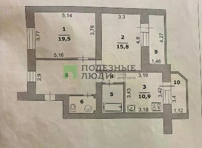 Продается 2-комн. квартира, 70 м²