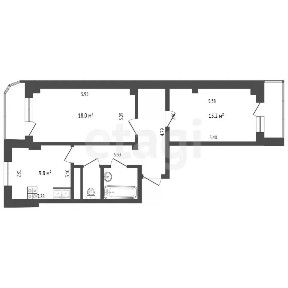 Продается 2-комн. квартира, 60,5 м²