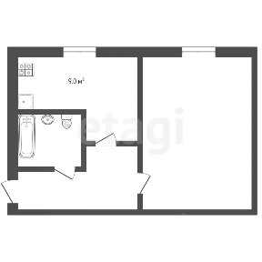 Продается 1-комн. квартира, 31,6 м²
