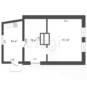 Продается 1-этажный дом, 29 м²