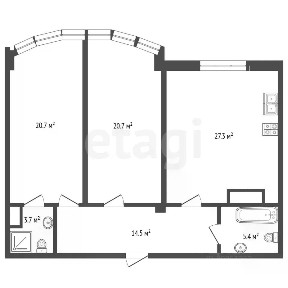 Продается 3-комн. квартира, 91,6 м²