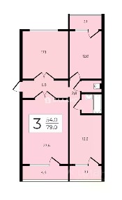 Продается 3-комн. квартира, 79 м²