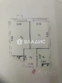 Продается квартира свободной планировки, 43,3 м²