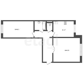Продается 2-комн. квартира, 51,9 м²