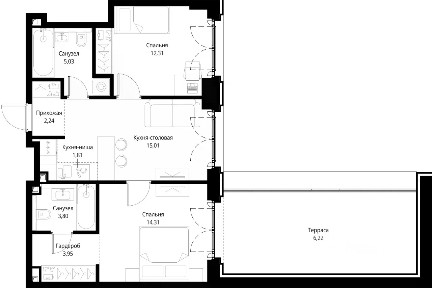 Продается 2-комн. квартира, 64,68 м²