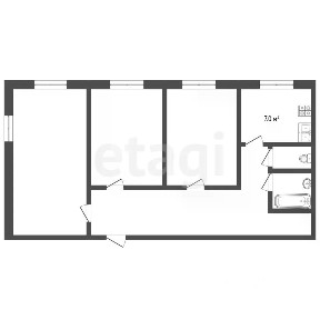 Продается 3-комн. квартира, 70,4 м²