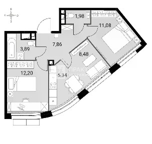 Продаются 2-комн. апартаменты, 51 м²