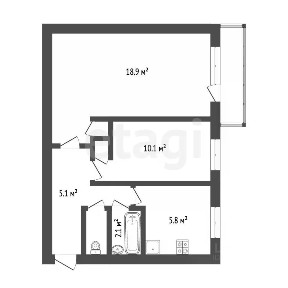 Продается 2-комн. квартира, 45,3 м²