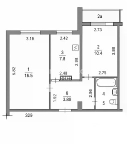 Продается 2-комн. квартира, 49,3 м²