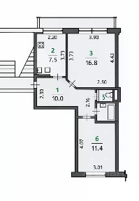 Продается 2-комн. квартира, 49,4 м²