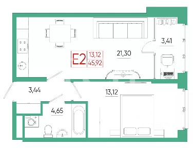 Продается 1-комн. квартира, 44 м²