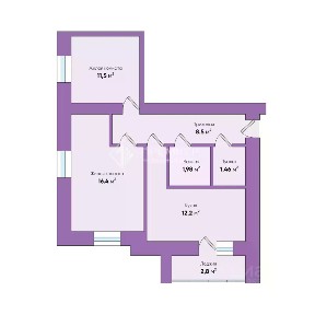 Продается 2-комн. квартира, 55 м²