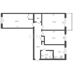 Продается 3-комн. квартира, 57,4 м²
