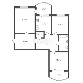 Сдается 3-комн. квартира, 63 м²