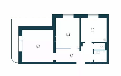 Продается 2-комн. квартира, 51,1 м²