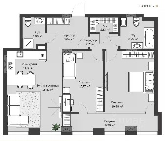 Продается 3-комн. квартира, 98 м²