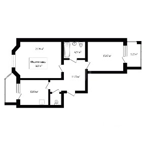 Продается 2-комн. квартира, 66 м²