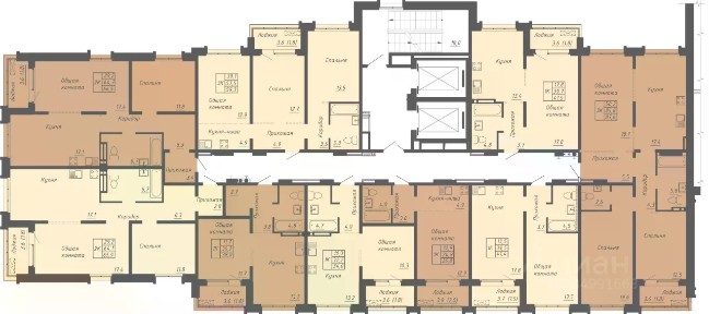 Продается квартира свободной планировки, 41,4 м²