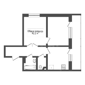 Продается 2-комн. квартира, 42,2 м²