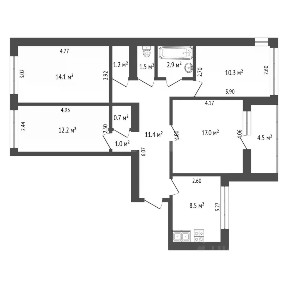 Продается 4-комн. квартира, 85 м²