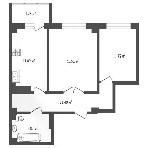 Продается 2-комн. квартира, 60 м²