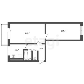 Продается 2-комн. квартира, 43,8 м²