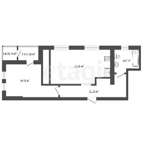 Продается 2-комн. квартира, 54,1 м²