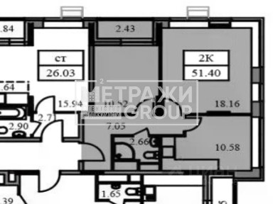 Сдается 2-комн. квартира, 51,4 м²