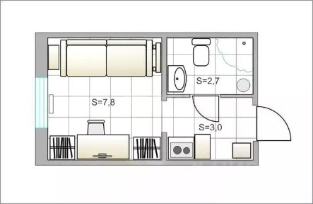 Продается студия, 17,5 м²