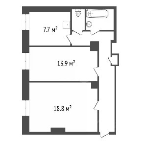 Продается 2-комн. квартира, 58,4 м²