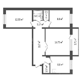 Продается 3-комн. квартира, 67 м²