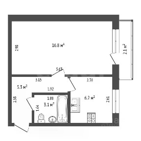 Продается 1-комн. квартира, 31,4 м²