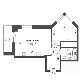 Продается 1-комн. квартира, 43,5 м²