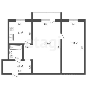 Продается 2-комн. квартира, 45 м²