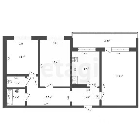 Продается 3-комн. квартира, 63,2 м²