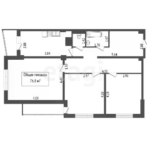 Продается 3-комн. квартира, 76,8 м²