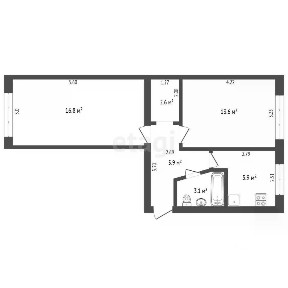 Продается 2-комн. квартира, 47,9 м²